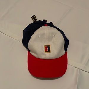 Universal Nike Hat with expandable strap Red white and blue O/S